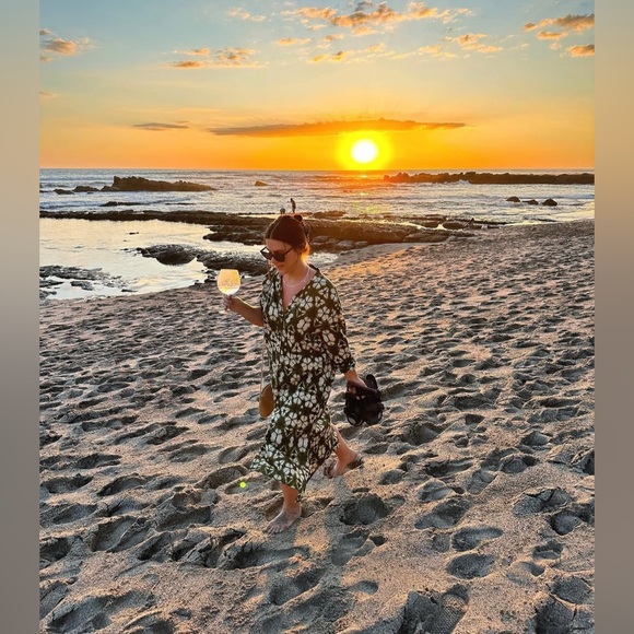 Zara Green Patterned Dress - Picture 2 of 7